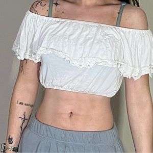 Off the shoulder crop top